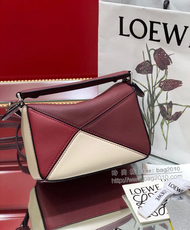 LOEWE爆款包包 羅意威迷你mini puzzle幾何拼接手提斜挎包 10173  tcl1166